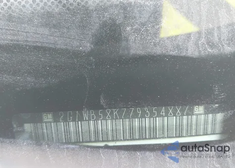 2007 Chevrolet Impala Ls из США, поврежденный, VIN 2G1WB58K779354887